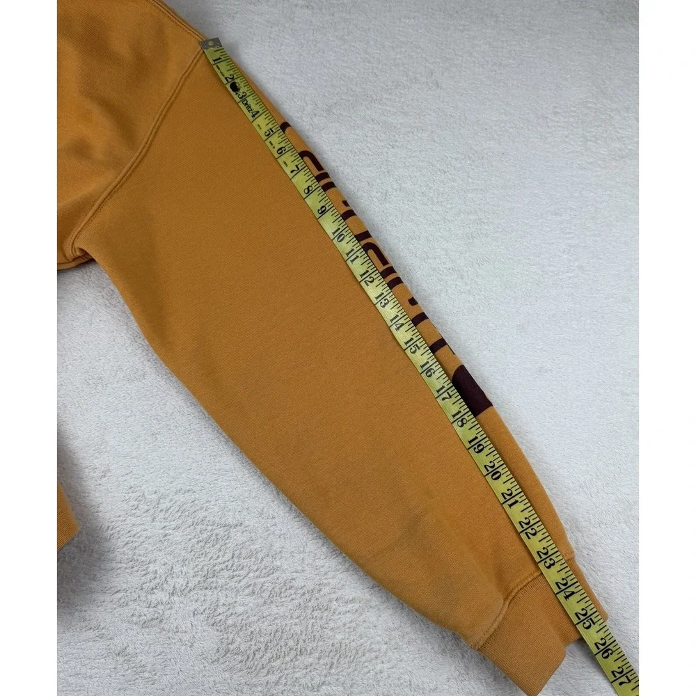 Carhartt Loose Fit Graphic Hoodie Sweatshirt Pullover K288 Q27 Orange Men Medium